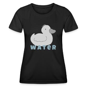 eau de caneton - T-shirt sport Femme - noir - Devant - AI Model Female 172 light (172cm)