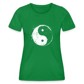 Yin Yang - T-shirt sport Femme - vert - Devant - AI Model Female 172 dark (172cm)