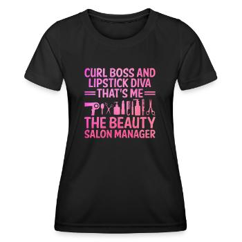 SPA Manager Job Wellness Funny SPA Management Sayi - Women's Functional T-Shirt - black - Front - AI Model Female 172 light (172cm)