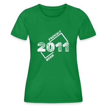 2011 - Women's Functional T-Shirt - kelly green - Front - AI Model Female 172 dark (172cm)