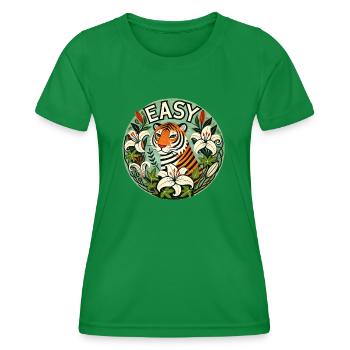 Einfacher Tiger - Frauen Funktions-T-Shirt - Kelly Green - Vorne - AI Model Female 172 dark (172cm)