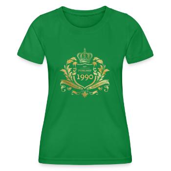 35th Birthday Semper Verum - Established 02/1990 - Women's Functional T-Shirt - kelly green - Front - AI Model Female 172 dark (172cm)