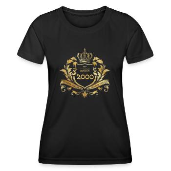 25. Geburtstag Semper Verum - Established 03/2000 - Frauen Funktions-T-Shirt - Schwarz - Vorne - AI Model Female 172 light (172cm)