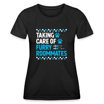 Prendre soin des colocataires à fourrure Verterinarian - T-shirt sport Femme - noir - Devant - AI Model Female 172 light (172cm)