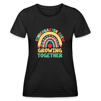Kindergarten-Crew wächst zusammen Schullehrerin - Frauen Funktions-T-Shirt - Schwarz - Vorne - AI Model Female 172 light (172cm)