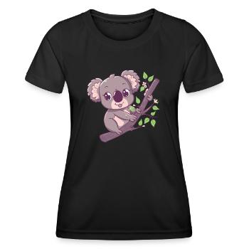 Koala heureux ours koala - T-shirt sport Femme - noir - Devant - AI Model Female 172 light (172cm)