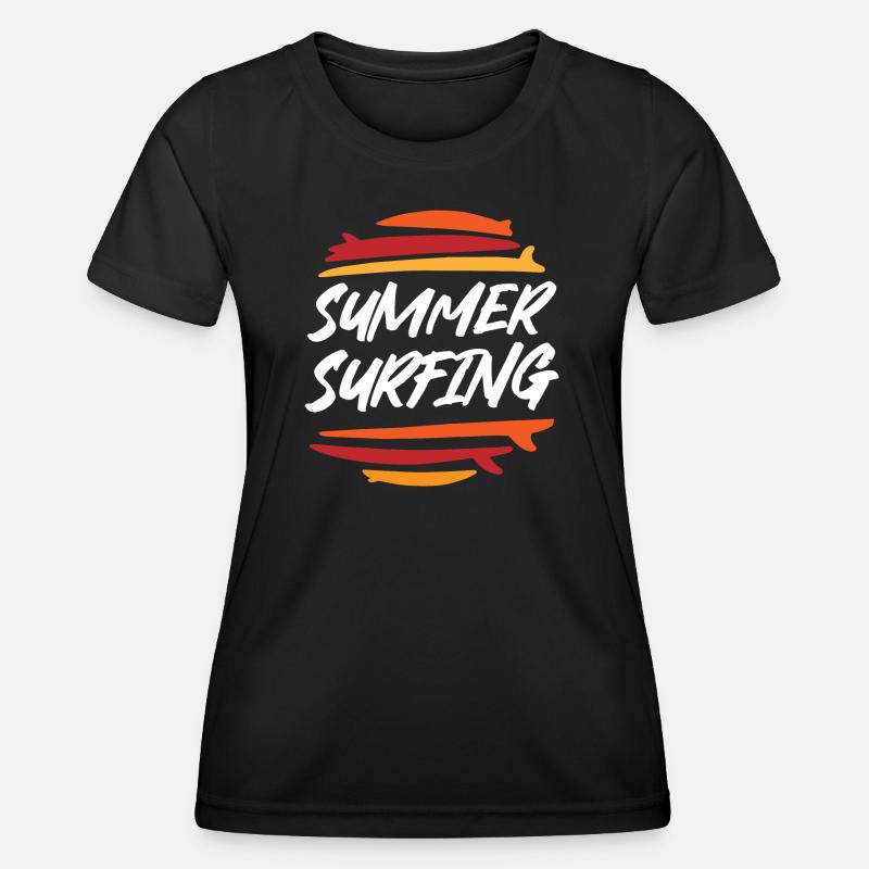 Summer Surfing - Women's Functional T-Shirt - black