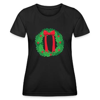 Kranz Weihnachten - Frauen Funktions-T-Shirt - Schwarz - Vorne - AI Model Female 172 light (172cm)
