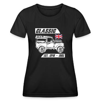 Landy Classic Car - Frauen Funktions-T-Shirt - Schwarz - Vorne - AI Model Female 172 light (172cm)