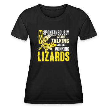 Leopard Gecko Lizard Reptiles Herpetologist - Women's Functional T-Shirt - black - Front - AI Model Female 172 light (172cm)