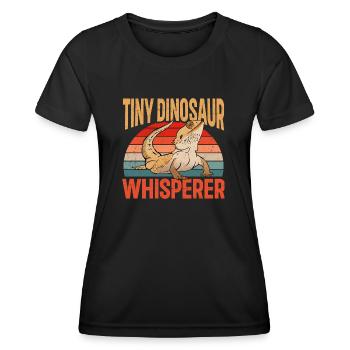Bartagame Eidechse Reptil Herpetologe - Frauen Funktions-T-Shirt - Schwarz - Vorne - AI Model Female 172 light (172cm)