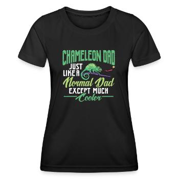 Herpétologiste des reptiles lézards caméléons - T-shirt sport Femme - noir - Devant - AI Model Female 172 light (172cm)