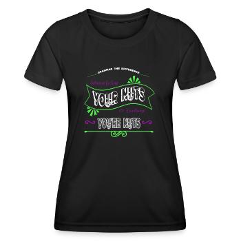 blagues écriture créative blogger cool génial - T-shirt sport Femme - noir - Devant - AI Model Female 172 light (172cm)