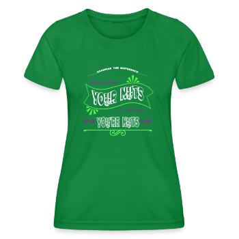 jokes creativewriting blogger cool awesome - Women's Functional T-Shirt - kelly green - Front - AI Model Female 172 dark (172cm)