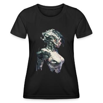 Anime No13 - Frauen Funktions-T-Shirt - Schwarz - Vorne - AI Model Female 172 light (172cm)