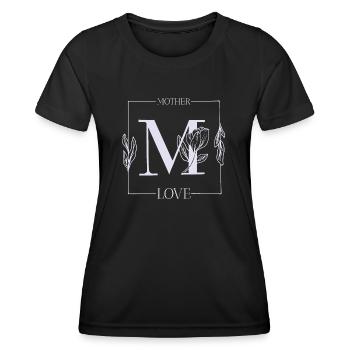 Muttertag Shirt Mutterliebe Danke Sagen Blumen - Frauen Funktions-T-Shirt - Schwarz - Vorne - AI Model Female 172 light (172cm)