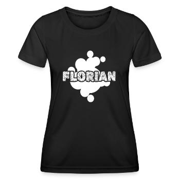 Cadeau pour Florian - T-shirt sport Femme - noir - Devant - AI Model Female 172 light (172cm)