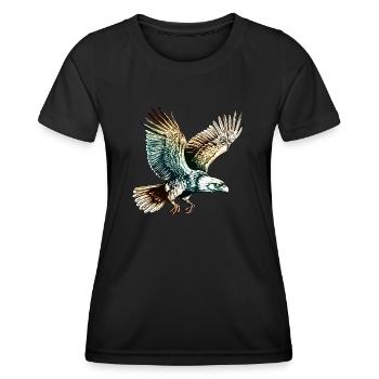 Aigle volant - T-shirt sport Femme - noir - Devant - AI Model Female 172 light (172cm)