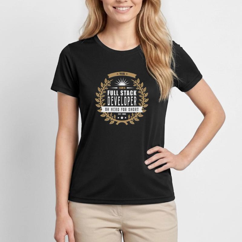Full Stack Developer hell Frauen Funktions-T-Shirt