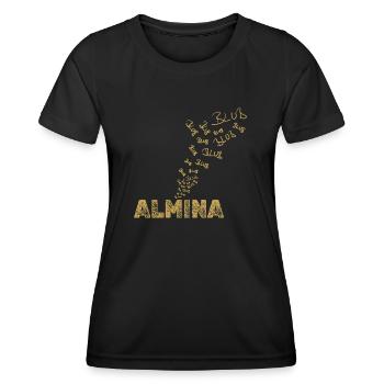 Pêche à la voile en bateau Almina - T-shirt sport Femme - noir - Devant - AI Model Female 172 light (172cm)