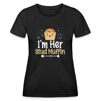 Chef pâtissier Baker Cupcake Lover Men I’m Her Stud M - T-shirt sport Femme - noir - Devant - AI Model Female 172 light (172cm)
