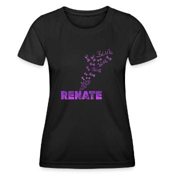 Spaß Renate - Frauen Funktions-T-Shirt - Schwarz - Vorne - AI Model Female 172 light (172cm)