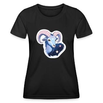 Sternzeichen Steinbock - Frauen Funktions-T-Shirt - Schwarz - Vorne - AI Model Female 172 light (172cm)