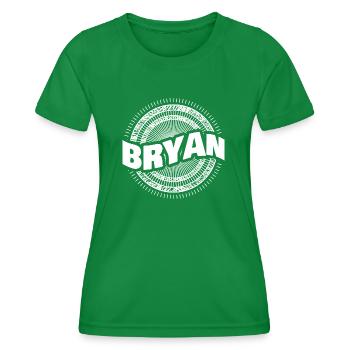 Cadeau pour Bryan - T-shirt sport Femme - vert - Devant - AI Model Female 172 dark (172cm)