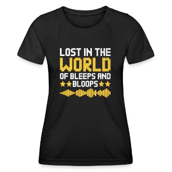 Chiptune Music Lover Groove zu den Bleeps und Bloo - Frauen Funktions-T-Shirt - Schwarz - Vorne - AI Model Female 172 light (172cm)