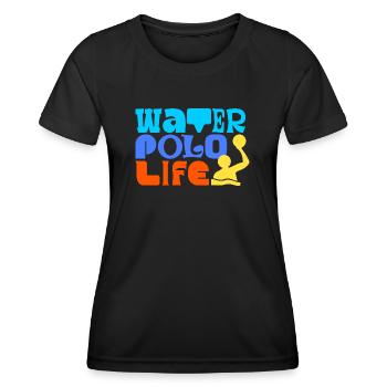 Water Polo Life - Frauen Funktions-T-Shirt - Schwarz - Vorne - AI Model Female 172 light (172cm)
