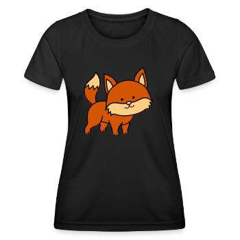 fuchs - Frauen Funktions-T-Shirt - Schwarz - Vorne - AI Model Female 172 light (172cm)