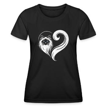 Ragdoll Coeur Chat Lover Ragdolls Chats - T-shirt sport Femme - noir - Devant - AI Model Female 172 light (172cm)