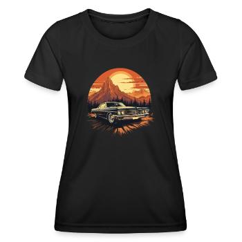 Classic Musclecar Vintage Retro - Frauen Funktions-T-Shirt - Schwarz - Vorne - AI Model Female 172 light (172cm)
