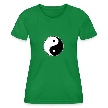 yin yang - T-shirt sport Femme - vert - Devant - AI Model Female 172 dark (172cm)
