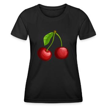 Douces cerises - T-shirt sport Femme - noir - Devant - AI Model Female 172 light (172cm)