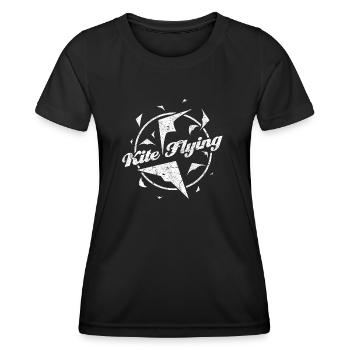 Lenkdrachen - Frauen Funktions-T-Shirt - Schwarz - Vorne - AI Model Female 172 light (172cm)