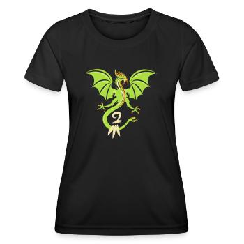 BASLER BASILISK mit BASLER STAB - Frauen Funktions-T-Shirt - Schwarz - Vorne - AI Model Female 172 light (172cm)