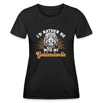 Goldendoodle Doodle Dog - Women's Functional T-Shirt - black - Front - AI Model Female 172 light (172cm)
