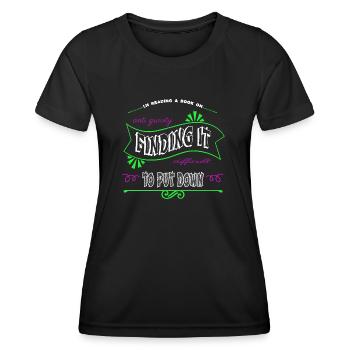 funny animal better books and cats inspirational - Women's Functional T-Shirt - black - Front - AI Model Female 172 light (172cm)