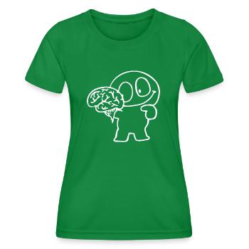 Idiot use your brain - Women's Functional T-Shirt - kelly green - Front - AI Model Female 172 dark (172cm)