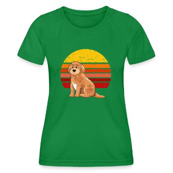 Cockapoo Retro - Women's Functional T-Shirt - kelly green - Front - AI Model Female 172 dark (172cm)