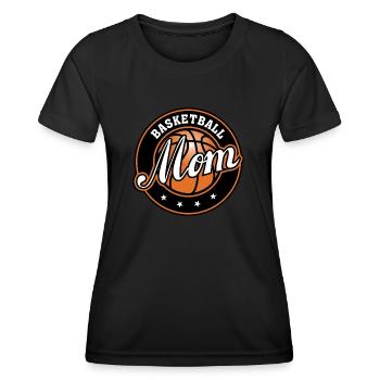 Basketball Mom - Frauen Funktions-T-Shirt - Schwarz - Vorne - AI Model Female 172 light (172cm)
