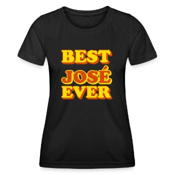 José Vorname Witziges Geschenk - Frauen Funktions-T-Shirt - Schwarz - Vorne - AI Model Female 172 light (172cm)