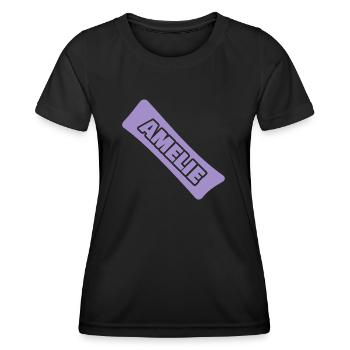 Amelie - Frauen Funktions-T-Shirt - Schwarz - Vorne - AI Model Female 172 light (172cm)