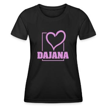 Bachelorette Dajana - Frauen Funktions-T-Shirt - Schwarz - Vorne - AI Model Female 172 light (172cm)