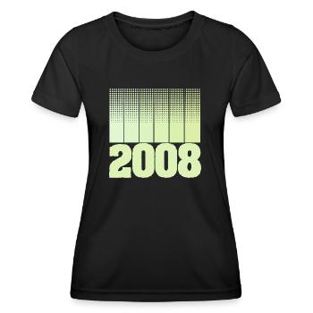 2008 - T-shirt sport Femme - noir - Devant - AI Model Female 172 light (172cm)