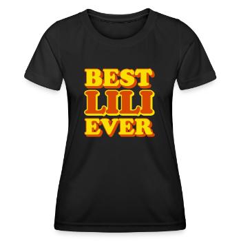 Lili prénom drôle cadeau - T-shirt sport Femme - noir - Devant - AI Model Female 172 light (172cm)