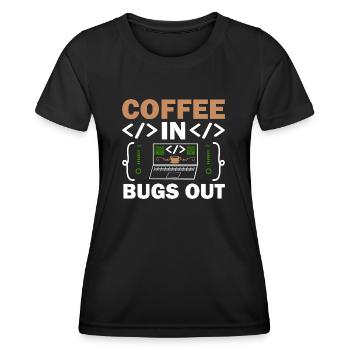 Café Codage Programmeur Codeur Développeur Nerd Coff - T-shirt sport Femme - noir - Devant - AI Model Female 172 light (172cm)