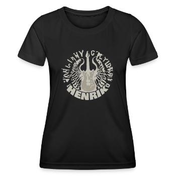 Gitarre Henrik - Frauen Funktions-T-Shirt - Schwarz - Vorne - AI Model Female 172 light (172cm)