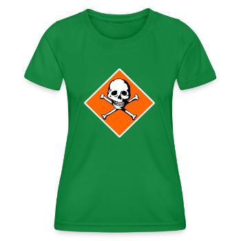 Crâne et os - T-shirt sport Femme - vert - Devant - AI Model Female 172 dark (172cm)